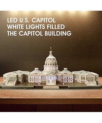 Puzzles for Adults LED U.S. Capitol Washington Architecture Model Kits 3D Puzzles for Adults 10 11 12 Year Old Girl Boy Birthday Gifts for Friends Women Men Building Puzzles 150 Pieces