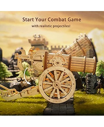 ROKR 3D Wooden Puzzles Model Building Kits Cannon Toys DIY Wooden Catapult Toys for Kids STEM Educational Projects for Boys Girls Adults