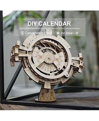 ROKR 3D Wooden Puzzles Model Kits for Adults Birthday Gift Mechanical Model Building Set Perpetual Calendar