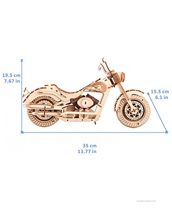 ROOMLIFE 3D Wooden Puzzle for Adults Harley Motorcycle for Boyfriend,Kids,Husband,Christmas,Birthday Gift Model Assembly Wooden Craft Home Decors Adult Craft Kits Cool Wooden Model Kit
