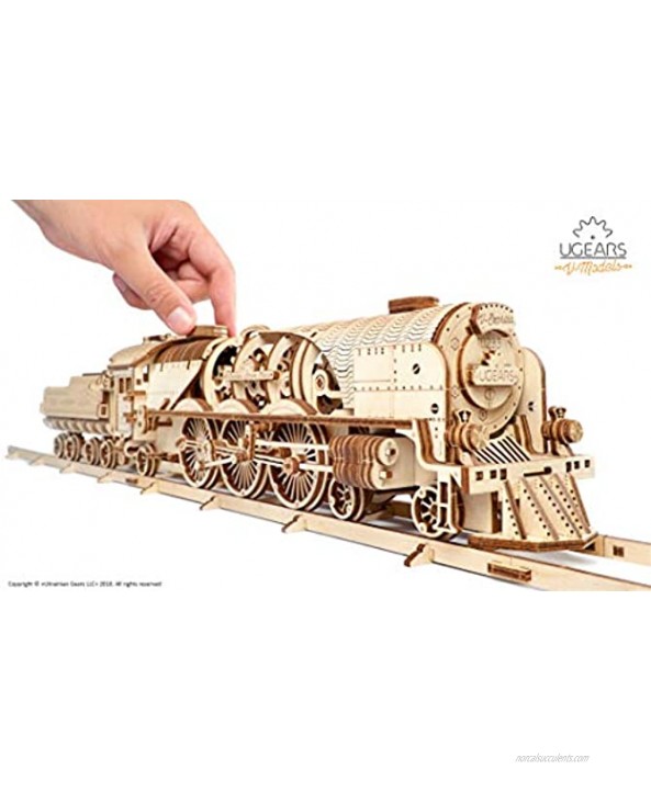 UGEARS Mechanical Model V-Express Steam Train with Tender