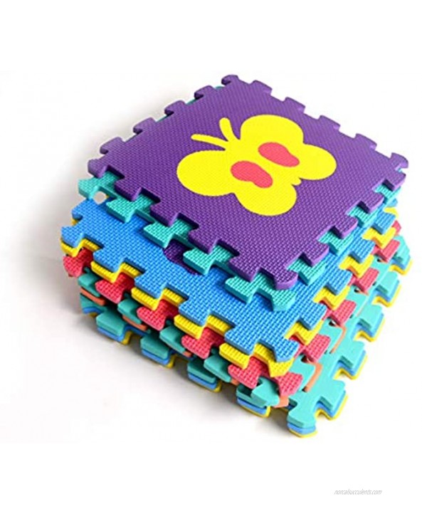 Animals Rubber EVA Foam Puzzle Play Mat Floor. 10 Interlocking playmat Tiles Tile:12X12 Inch