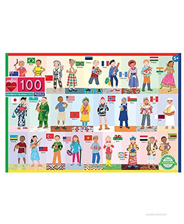 eeBoo Children of the World 100 Piece Puzzle