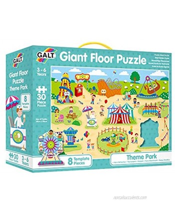 Galt Toys Giant Floor Puzzle Theme Park Toddler Puzzles Ages 3+ Multicolor
