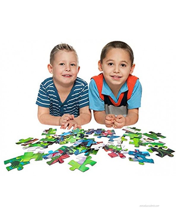 Giant Floor Puzzles for Kids Ages 3-5 Educational Toy for Age 4-8 Extra Large for Toddlers Extra-Thick Cardboard Construction 48 Pieces 34.3 x 22.4