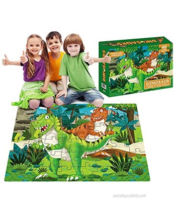 Giant Floor Puzzles for Kids Ages 3-5 Educational Toy for Age 4-8 Extra Large for Toddlers Extra-Thick Cardboard Construction 48 Pieces 34.3" x 22.4"