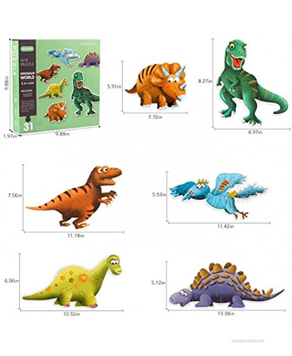 Jumbo Floor Puzzle for Kids Jigsaw Puzzles Dinosaur World 31 Piece for Ages 3 4 5 6 Toddler Children Learning Preschool Educational Puzzles Toys for Boys and Girls