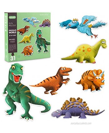 Jumbo Floor Puzzle for Kids Jigsaw Puzzles Dinosaur World 31 Piece for Ages 3 4 5 6 Toddler Children Learning Preschool Educational Puzzles Toys for Boys and Girls