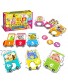 Kingwora Floor Puzzles for Kids Ages 3-5 Animal Train Jigsaw Puzzle Sorting and Matching Blocks Interesting Number Floor Puzzle Digital Animal Number Puzzle Kawaii Design Gift for Kids18 Pcs