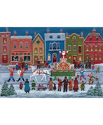 Lang 1000 Piece Puzzle -Christmas Parade  Artwork by Mary Singleton Linen Finish 29" x 20" Completed