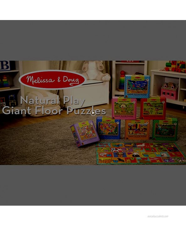 Melissa & Doug Natural Play Giant Floor Puzzle: ABC Animals 35 Pieces
