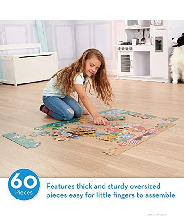 Melissa & Doug Natural Play Giant Floor Puzzle: America the Beautiful 60 Pieces
