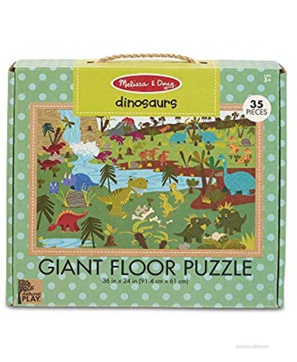 Melissa & Doug Natural Play Giant Floor Puzzle: Dinosaurs 35 Pieces