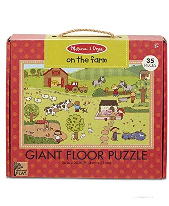 Melissa & Doug Natural Play Giant Floor Puzzle: On the Farm 35 Pieces