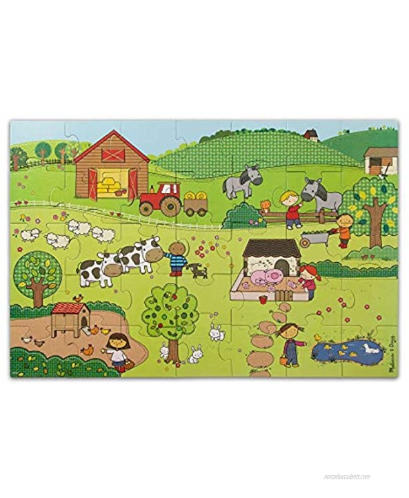 Melissa & Doug Natural Play Giant Floor Puzzle: On the Farm 35 Pieces