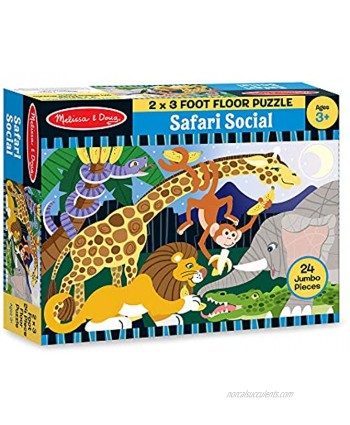 Melissa & Doug Safari Social Jumbo Jigsaw Floor Puzzle 24 pcs 2 x 3 feet