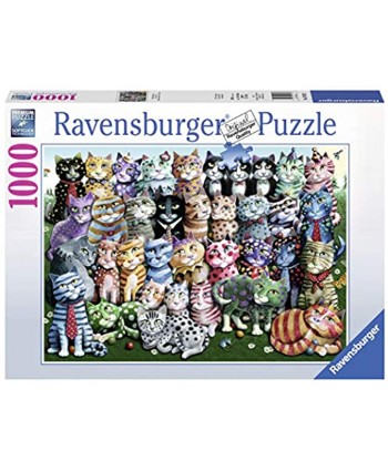 Ravensburger Cat Family Reunion 1000 Piece Jigsaw Puzzle for Adults – Every Piece is Unique Softclick Technology Means Pieces Fit Together Perfectly