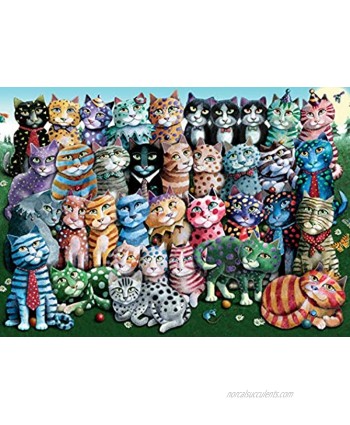 Ravensburger Cat Family Reunion 1000 Piece Jigsaw Puzzle for Adults – Every Piece is Unique Softclick Technology Means Pieces Fit Together Perfectly
