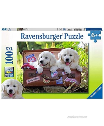 Ravensburger Traveling Pups 100 Piece Jigsaw Puzzle for Kids – Every Piece is Unique Pieces Fit Together Perfectly