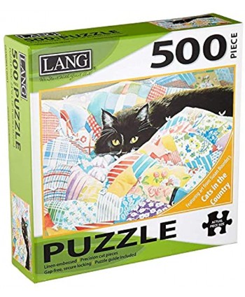 The Lang Companies Grandma039;s Quilt 500-Piece Puzzle and Rose Design 300-Piece Puzzle Bundle 2 Items