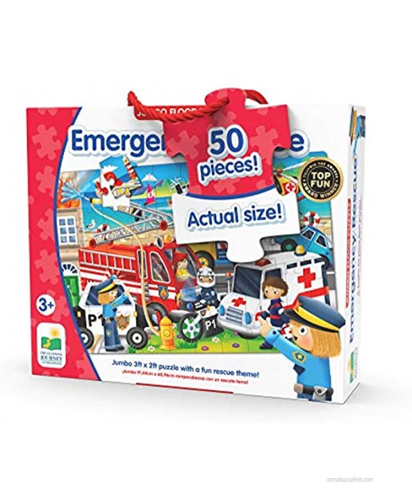The Learning Journey: Jumbo Floor Puzzles Emergency Rescue Extra Large Puzzle Measures 3 ft by 2 ft Preschool Toys & Gifts for Boys & Girls Ages 3 and Up