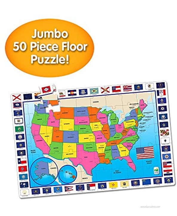 The Learning Journey: Jumbo Floor Puzzles USA Map Extra Large Puzzle Measures 3 ft by 2 ft