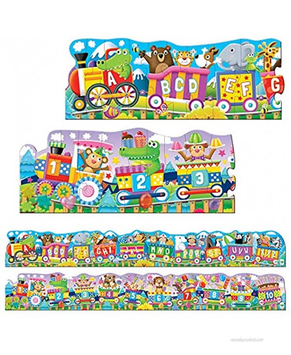 The Learning Journey: Puzzle Doubles Giant ABC & 123 Train Floor Puzzles Large Floor Puzzles For Kids Ages 3-5 Award Winning Toys