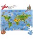 World Map Big Floor Puzzle with Thick Jigsaw Puzzle Pieces which can Also be Used on a Table are Great Floor Puzzles for Kids Ages 4-8 Years and Older World Map Puzzle World Map Puzzle