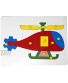 Explearn Wooden Helicopter Inset Puzzle Board with knob 10 Pcs Early Learning Educational Toy for Kids