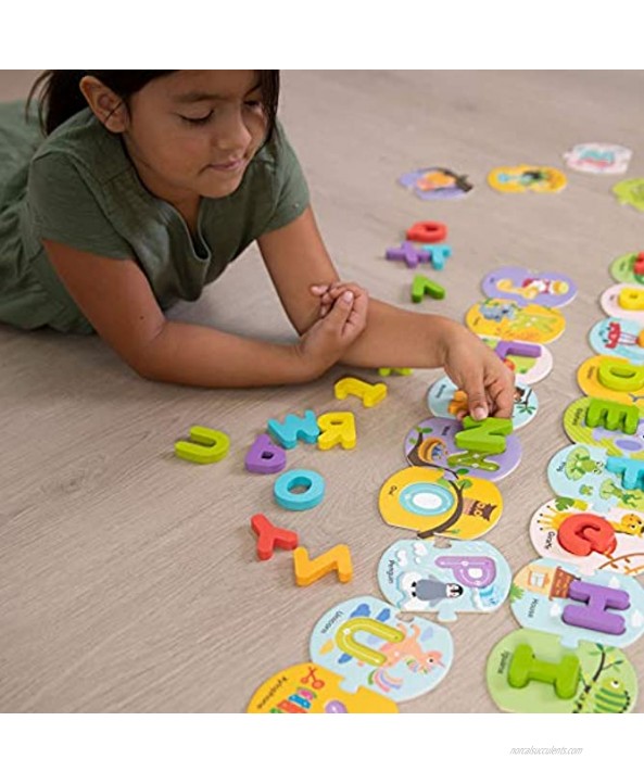 Fat Brain Toys Number & Alpha Puzzle Combo Match & Learn Letters & Numbers Early Learning Toys for Ages 3 to 4