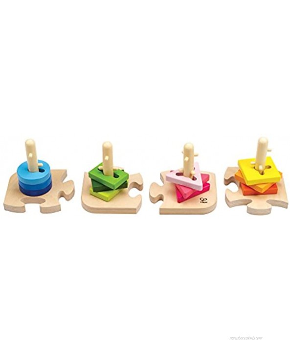 Hape Creative Toddler Wooden Peg Puzzle L: 7.8 W: 4.6 H: 7.8 inch
