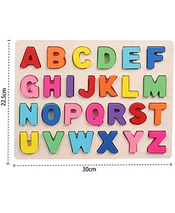 JANKE Wooden Alphabet Puzzle Upper Case Letters and Numbers Puzzles Educational Learning Blocks Board Toys for 3+ Years Old Preschool Boys & Girls4