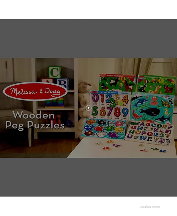 Melissa & Doug Pets Wooden Peg Puzzle 8 pcs