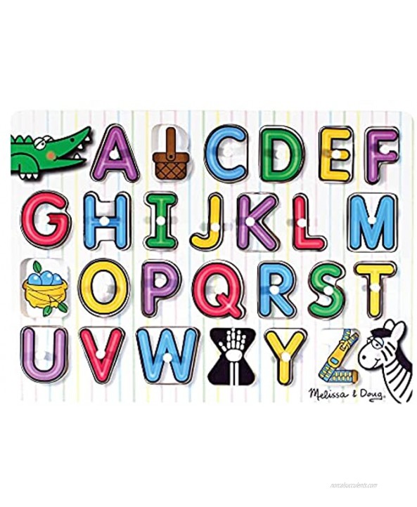 Melissa & Doug See-Inside Alphabet Wooden Peg Puzzle 26 pcs