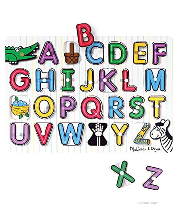 Melissa & Doug See-Inside Alphabet Wooden Peg Puzzle 26 pcs
