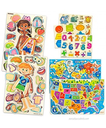Quokka Multipack of 7 Kids Puzzles for Boys and Girls