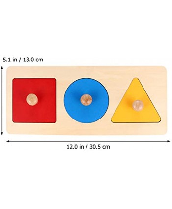 TOYANDONA 1 Pieces Wooden Shape Puzzles,Wood Knob Puzzle Peg Board Geometric Shape Match Puzzles