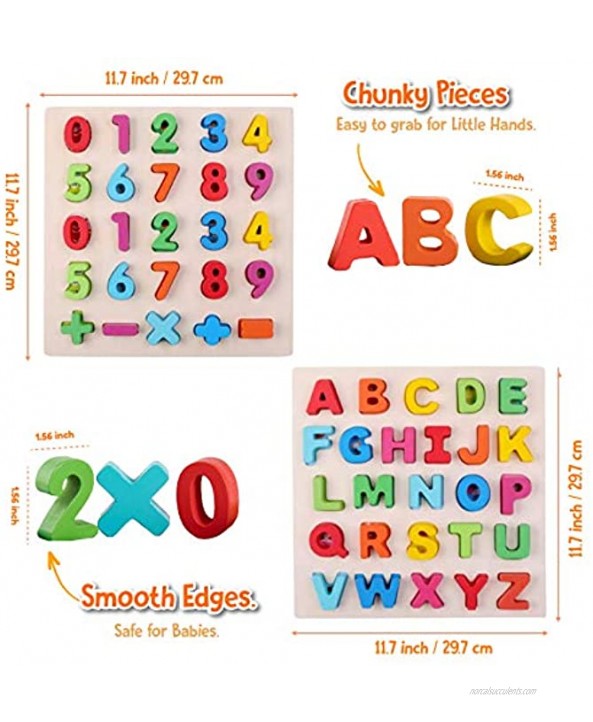 Wooden Alphabet Puzzles for Toddlers Chunky ABC Puzzle Alphabet Puzzle Learning for Toddlers Preschool Boy Girl Gifts Birthday