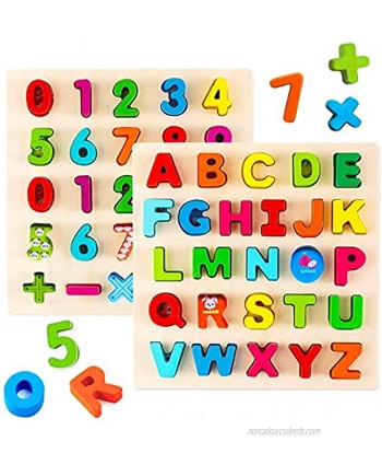 Wooden Alphabet Puzzles for Toddlers Chunky ABC Puzzle Alphabet Puzzle Learning for Toddlers Preschool Boy Girl Gifts Birthday