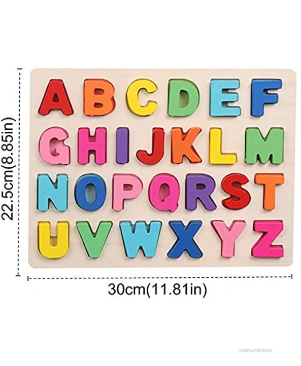 Zxmxh Wooden Alphabet Number Puzzle Board,Wooden Puzzles for Toddlers Kids Wood Numbers and Alphabets Chunky Puzzles 2 in 1 Blue Puzzles Boards Set Toy Gift for Boys Girls A