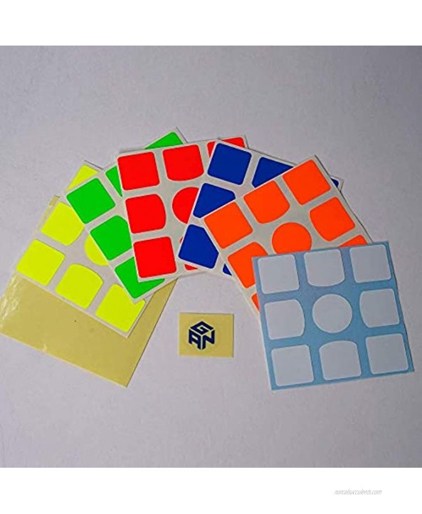 GAN 3x3 Speed Cube Half Bright Sticker Set Puzzle Speed Cube Stickers for Replacement