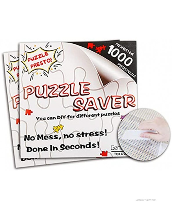 Jigsaw Puzzle Glue Mat Sticks 14 Sheets Saver 2000 Pieces Peel Stick with Strong Adhensive Paper Roll Up Frame Table Clear for Kids or Adult
