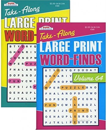 KAPPA BOOKS Word Find Lage Print 128 Pack Multicolor