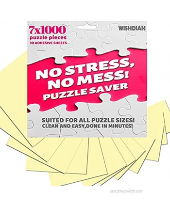 Preserve 7 X 1000 Piece Jigsaw Puzzle Glue Sheets 30 Sheets Puzzle Saver No Stress No Mess Peel and Stick Puzzle Saver Sheets Use Puzzle Sticker Sheets to Preserve Your Finished Puzzles
