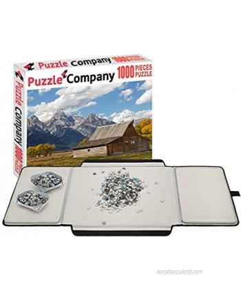 Puzzle Company Jumbo Puzzle Board 1000 Piece Jigsaw Puzzle Included – Large Puzzle Table Fits 1000 Piece Puzzles –Portable Puzzle Mat Includes 2X Puzzle Insert Mats and 2X Puzzle Sorting Trays
