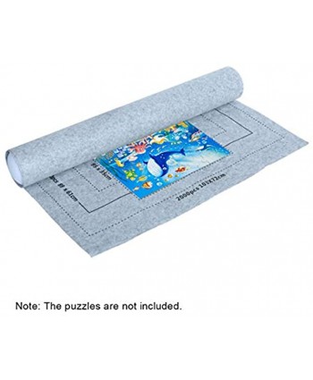 Puzzle Mat,Puzzle Roll Up Mat Felt Storage Mat Puzzle Saver with Inflatable Tube + Mini Pump + 3 Fasteners + Drawstring Storage Bag for Children Adults Educational Tool for 2000 Pieces Puzzles
