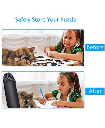 Puzzle Storage,Puzzle Roll Up Mat,Puzzle Mat Storage Holds up to 1500 Puzzles Travel Storage Bag Comes with A Drawstring Opening Design Bag Puzzles