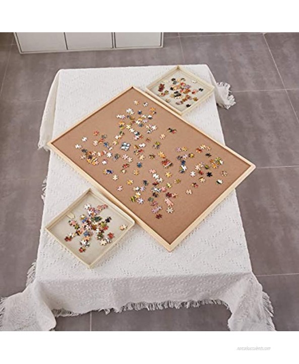 Standard Size: 34×26 Puzzle Board Puzzle Table Puzzle Tables for Adults Puzzle Table Puzzle Tray with 4 Storage Bags 1500 pcs