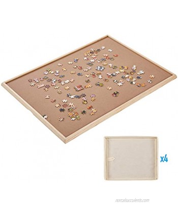 Standard Size: 34"×26" Puzzle Board Puzzle Table Puzzle Tables for Adults Puzzle Table Puzzle Tray with 4 Storage Bags 1500 pcs