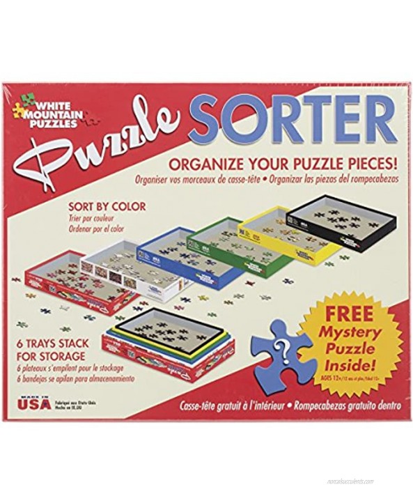White Mountain Puzzle Sorter and Mystery Puzzle